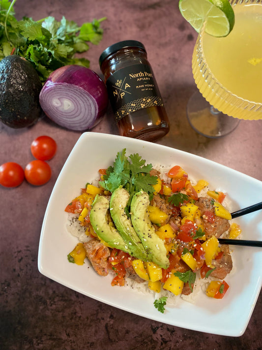 Marinated Salmon with Mango Salsa